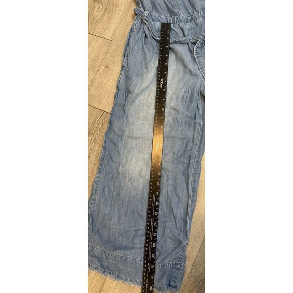 Chelsea & violet Chambray‎ Strapless Soft Denim Jumpsuit Size Small - Picture 7 of 11